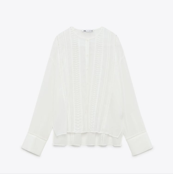 BLOUSE WITH ASYMMETRIC HEM SIZE L - Picture 8 of 11